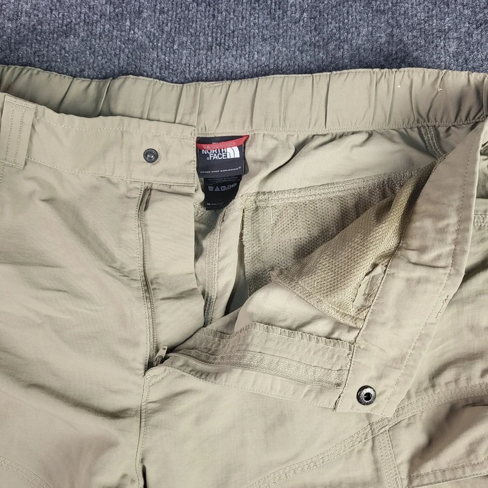 The North Face Mens Convertible Cargo Hiking Pants Khaki Beige Large L Regular
